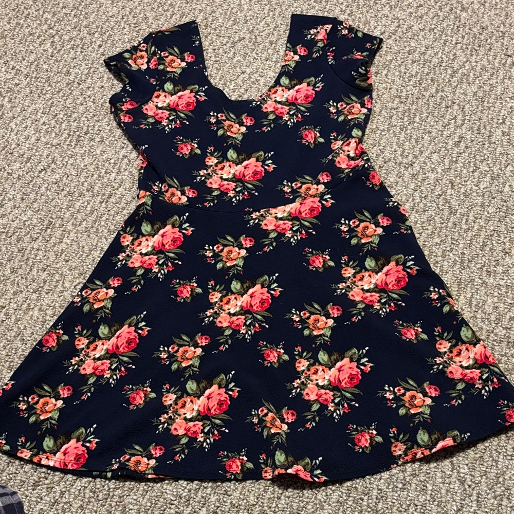 Floral Navy Kids Dress
